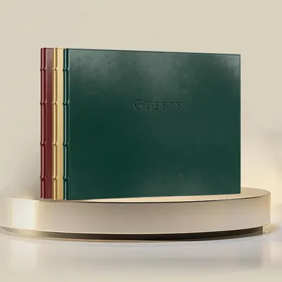 Secondary Images for Amazon.com: Gallery Leather Guest Book Wedding