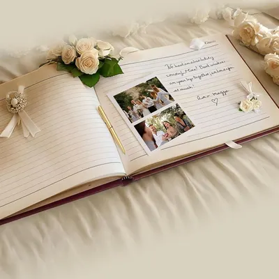Secondary Images for Amazon.com: Gallery Leather Guest Book Wedding