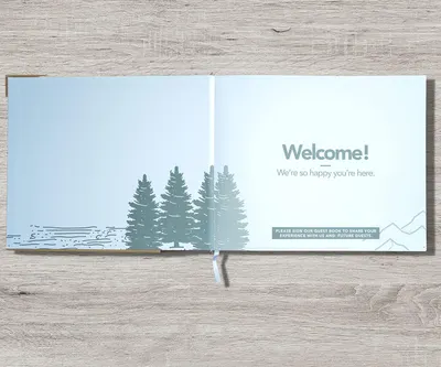 Secondary Images for Amazon.com: Paper 'n Such Cabin Guest Book for Vacation Homes and Airbnbs -Kraft Hardcover