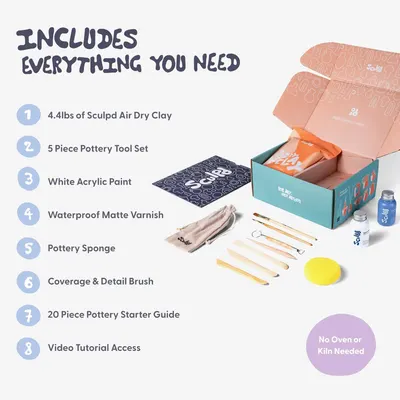 Secondary Images for Amazon.com: Sculpd Pottery Starter Kit
