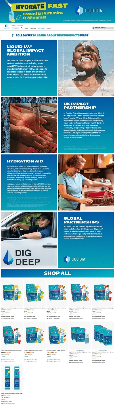 Brand Store for Amazon.co.uk: LIQUID I.V.: Our Impact