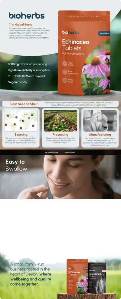 Premium A+ Content for BioHerbs Echinacea Tablets High Strength