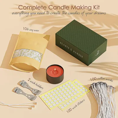 Secondary Images for Amazon.com: Hearth & Harbor Soy Candle Wax for Candle Making 10 lb Bag