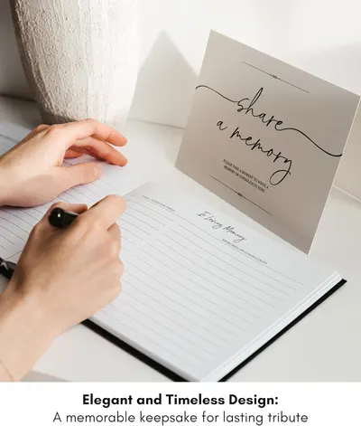 Secondary Images for Amazon.com: Lamare Funeral Guest Book for Memorial Service