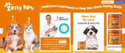 Brand Story for Amazon.com: Zesty Paws Hip and Joint Supplement for Dogs