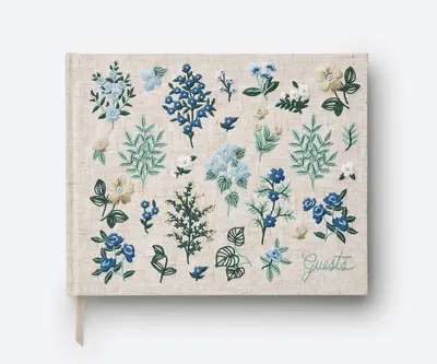 Secondary Images for Amazon.com: RIFLE PAPER CO. Wildwood Embroidered Fabric Guest Book