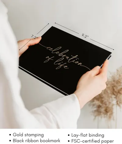 Secondary Images for Amazon.com: Lamare Funeral Guest Book for Memorial Service