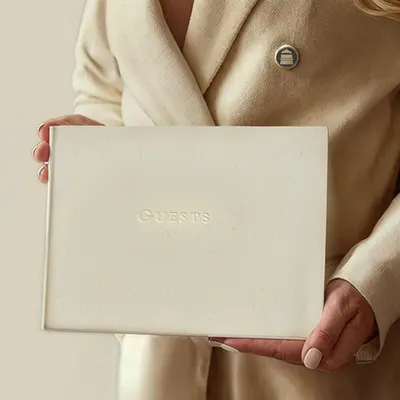Secondary Images for Amazon.com: Gallery Leather Guest Book Wedding