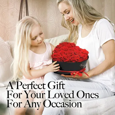Secondary Images for Amazon.com: GLAMOUR BOUTIQUE 16 Forever Flower Heart Shape Box