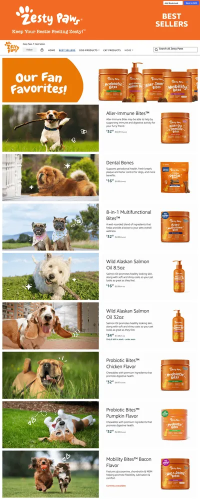 Brand Store for Amazon.com: Zesty Paws: Best Sellers