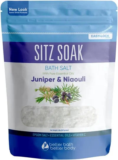Secondary Images for Amazon.com: Sitz Bath Soak 2-Lbs Sitz Salt Epsom Salt Hemorrhoid Soothing with Pure…