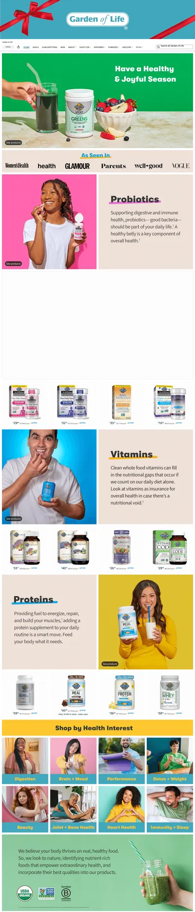 Brand Store for Amazon.com: Garden of Life