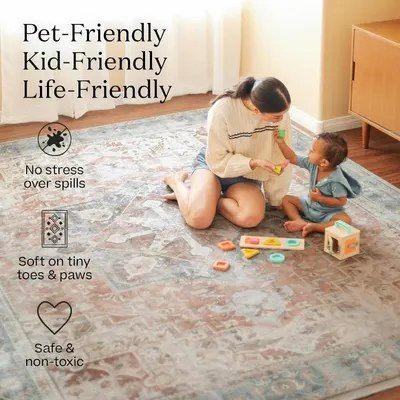 Secondary Images for Amazon.com: RUGGABLE Sarrah Washable Rug