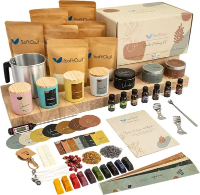 Secondary Images for Amazon.com: SoftOwl Premium Soy Candle Making Kit