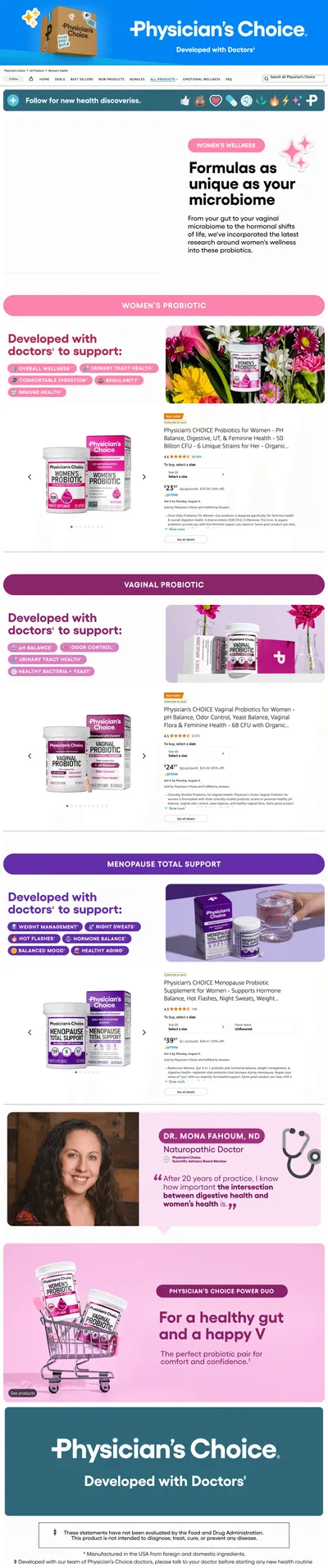 Brand Store for Amazon.com: Physician's Choice: Women's Health