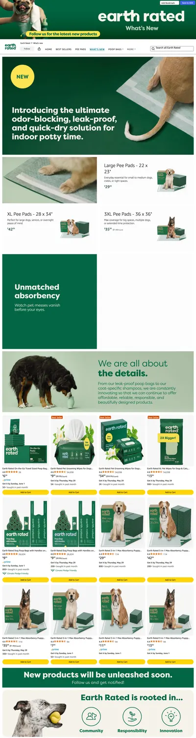 Brand Store for Amazon.com: Earth Rated: What's new