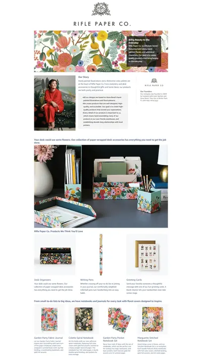 Premium A+ Content for Amazon.com: RIFLE PAPER CO. Wildwood Embroidered Fabric Guest Book