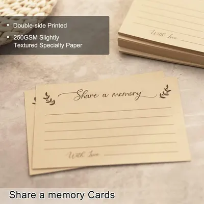 Secondary Images for Amazon.com: Creawoo Wooden Funeral Guest Book for Memorial Service Celebration of Life…