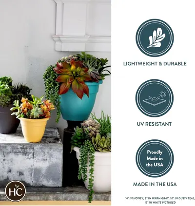Secondary Images for Amazon.com: The HC Companies 12 Inch Caribbean Planter