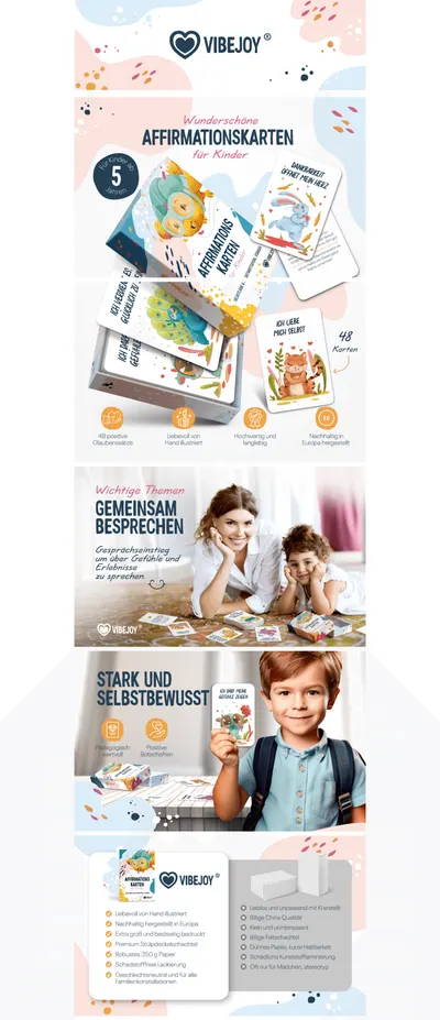 Premium A+ Content for Vibejoy® Affirmationskarten Kinder