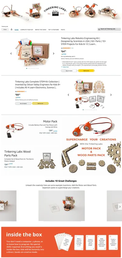 Brand Store for Amazon.com: Tinkering Labs