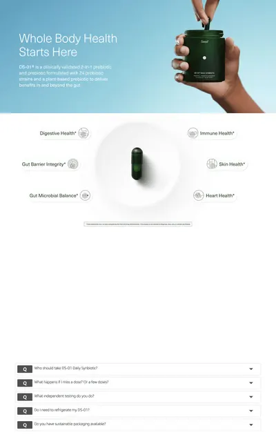 Premium A+ Content for Amazon.com: Seed DS-01 Daily Synbiotic