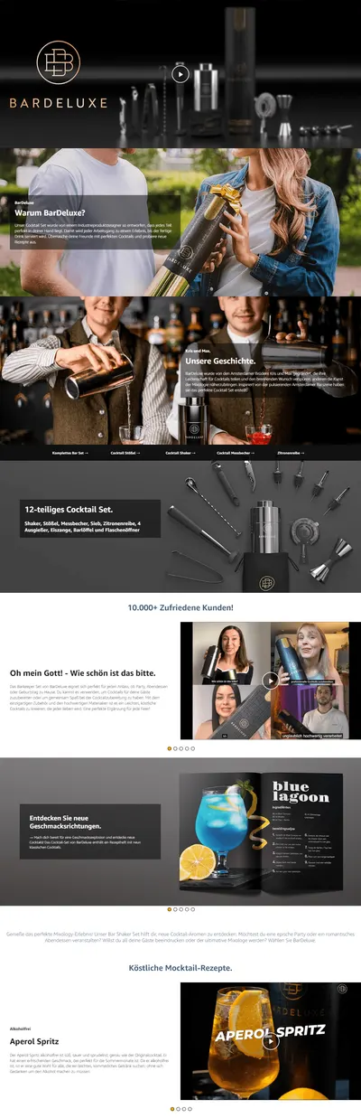 Premium A+ Content for BarDeluxe® 12-teiliges Cocktail Set
