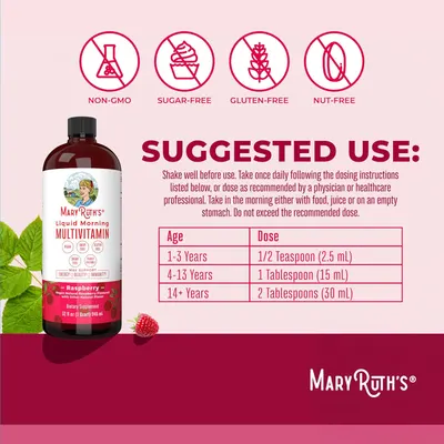 Secondary Images for Amazon.com: MaryRuth Organics Multivitamin Multimineral for Women Men & Kids
