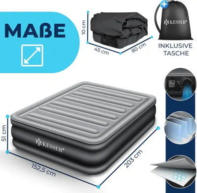 Secondary Images for KESSER® Aufblasbare Matratze Luftbett Selbstaufblasend Gästebett mit eingebauter…