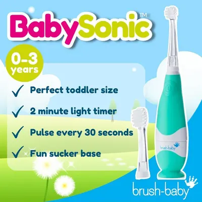 Secondary Images for Amazon.com : brush-baby BabySonic Infant and Toddler Electric Toothbrush for Ages 0-3…