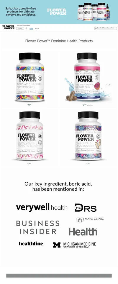 Brand Store for Amazon.com: Flower Power Feminine Health