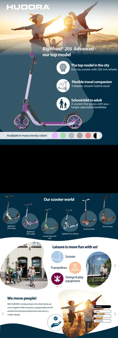 Premium A+ Content for HUDORA BigWheel 205 Advanced Scooter