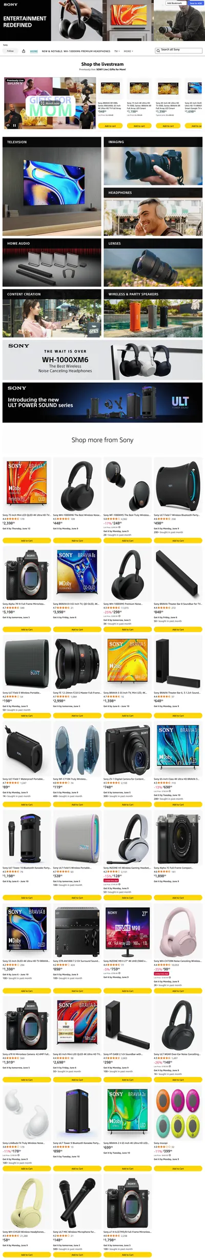 Brand Store for Amazon.com: Sony