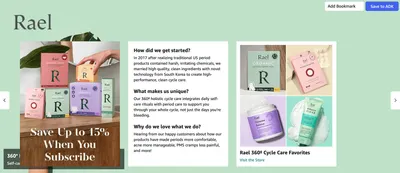 Brand Story for Amazon.com: Rael Pads For Women