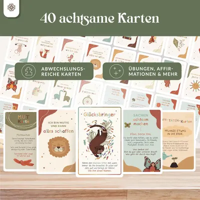 Secondary Images for Lebenskompass Achtsamkeitskarten für Kinder Affirmationskarten Kinder für positives Denken