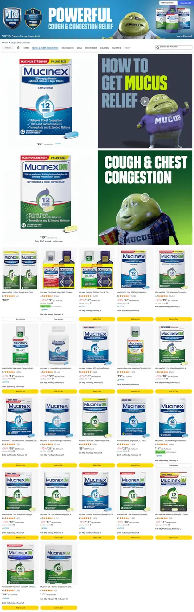 Brand Store for Amazon.com: Mucinex: Cough & Chest Congestion