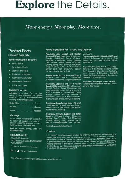 Secondary Images for Amazon.com : All-in-One Dog Supplement for Advanced Wellness & Longevity