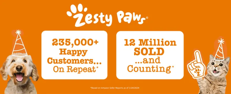 Uses celebratory brand-logo framing with big customer and sales numbers to build trust and prove popularity. Highlights large, quantifiable sales and customer…