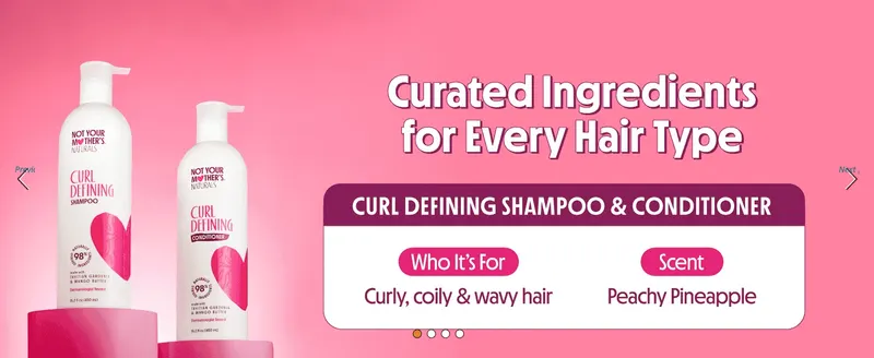 Helps shoppers pick the right variant by showing who the Curl Defining set is for and its scent.