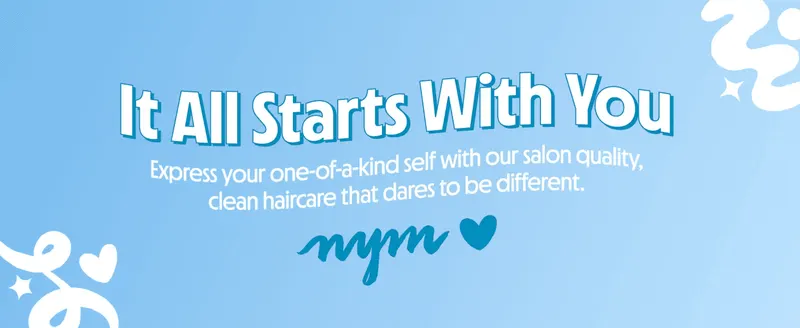 Introduces the brand's playful, self-expressive identity with a tagline and logo to build emotional connection before the product story.