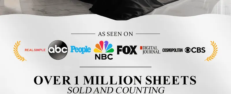 Builds credibility by showing the brand has been featured in major media outlets. Reassures shoppers of popularity by highlighting that over 1 million sheets…