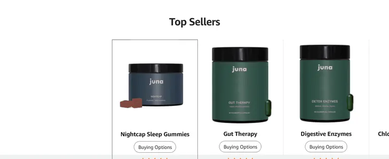 Showcases other top-selling products in the brand's lineup to encourage cross-shopping and reinforce brand range.