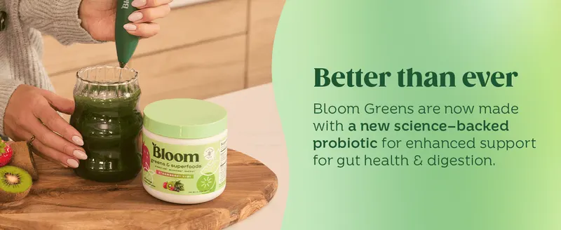 Reassures shoppers that the product has been improved with a new science-backed probiotic for better gut health and digestion support.