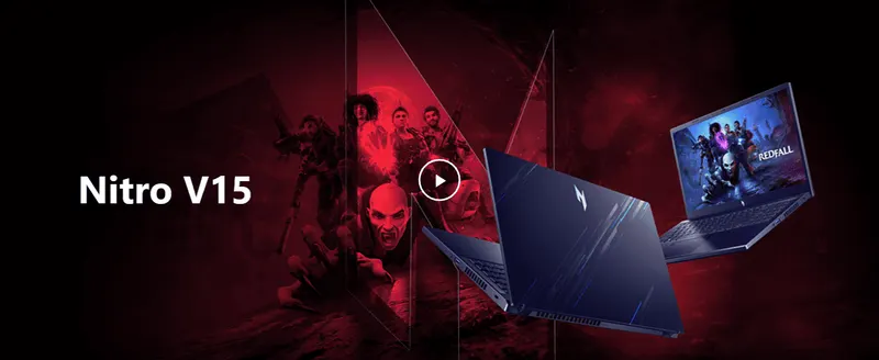 Opens the A+ page with cinematic gaming imagery and a video to set a premium, immersive brand tone for the Nitro V15.