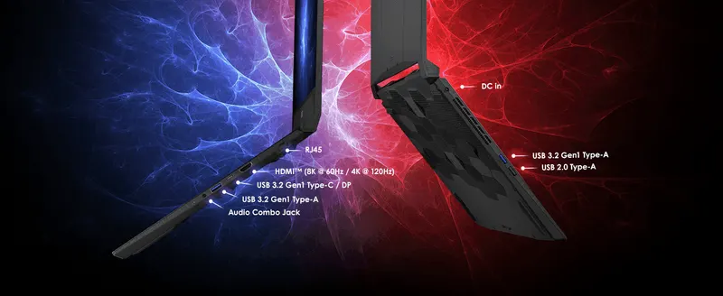 Labels every port on the laptop's sides and back so shoppers can confirm it has the connections they need.