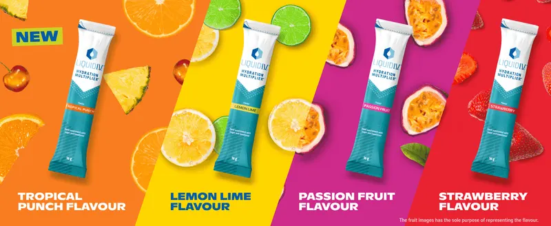 Shows the full range of flavour options in the product line to help shoppers pick their favorite.